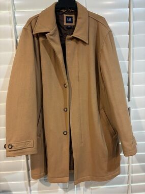 GAP Men's Tan Wool-Blend Coat